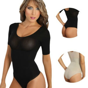 SHORT SLV BODY SUIT SHAPER / REDUCER THONG